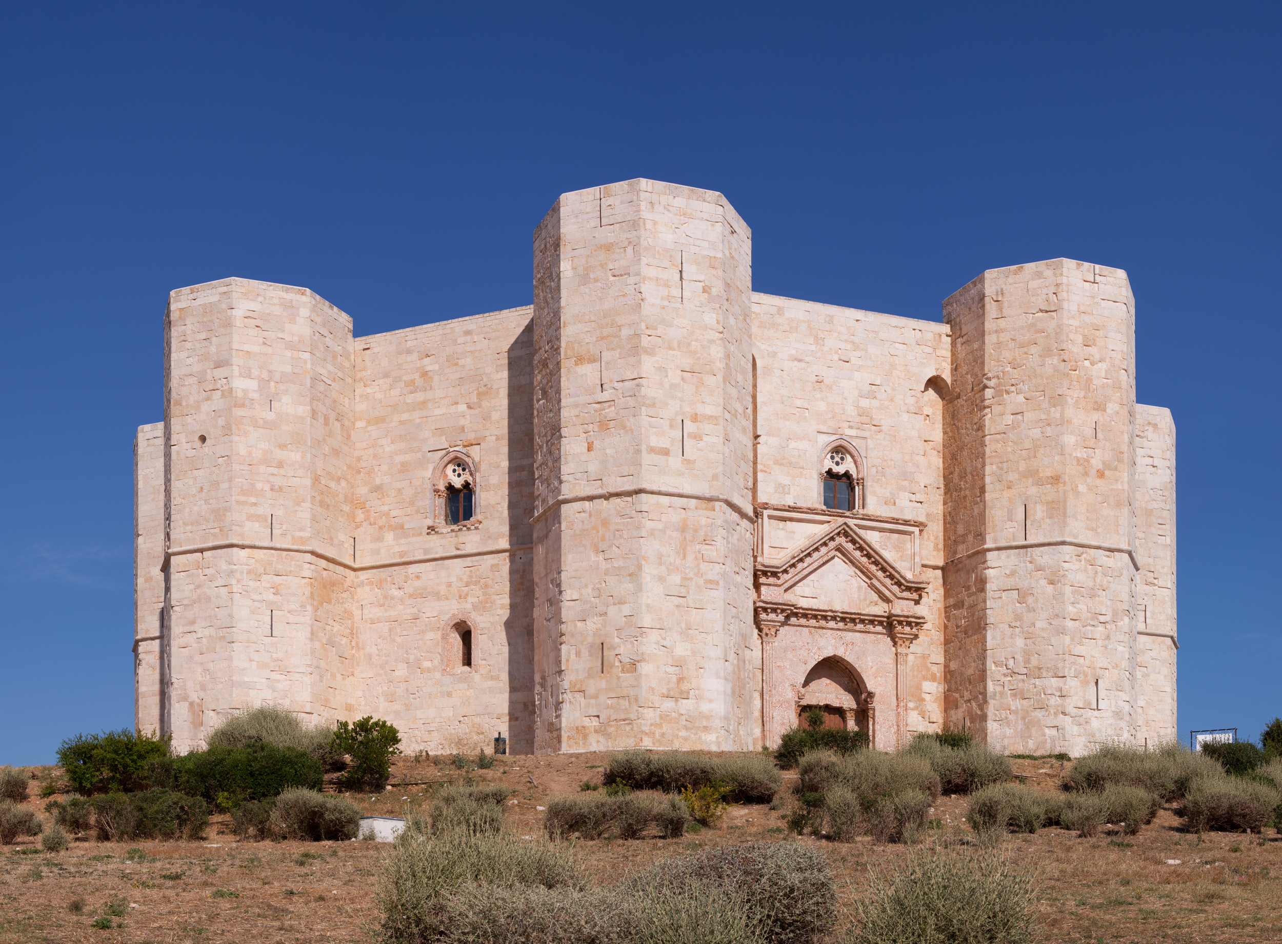 Castel Del Monte Apulia Italy Europe Castle White Monument Ancient Times