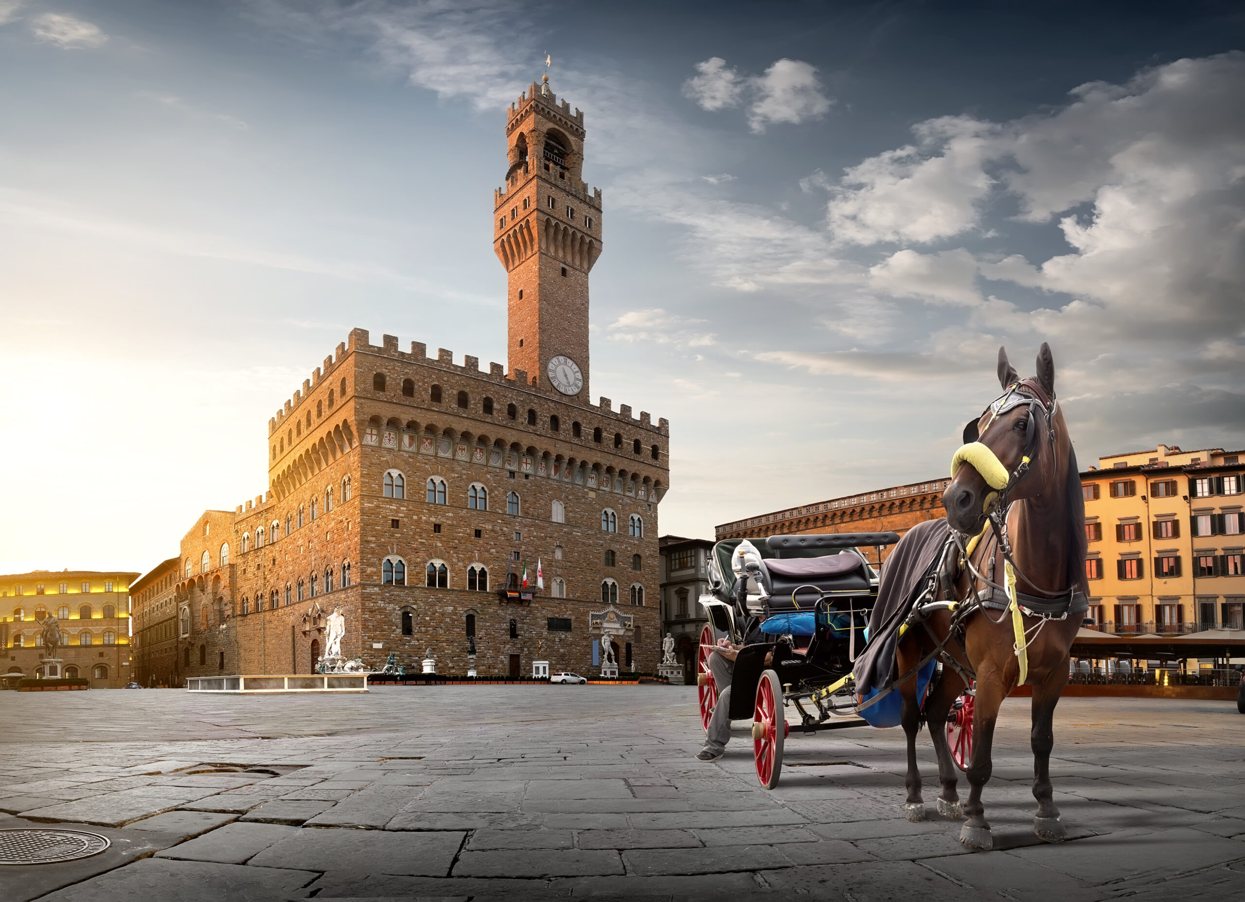 Signoria Dei Medici Florence Square Palazzo Vecchio