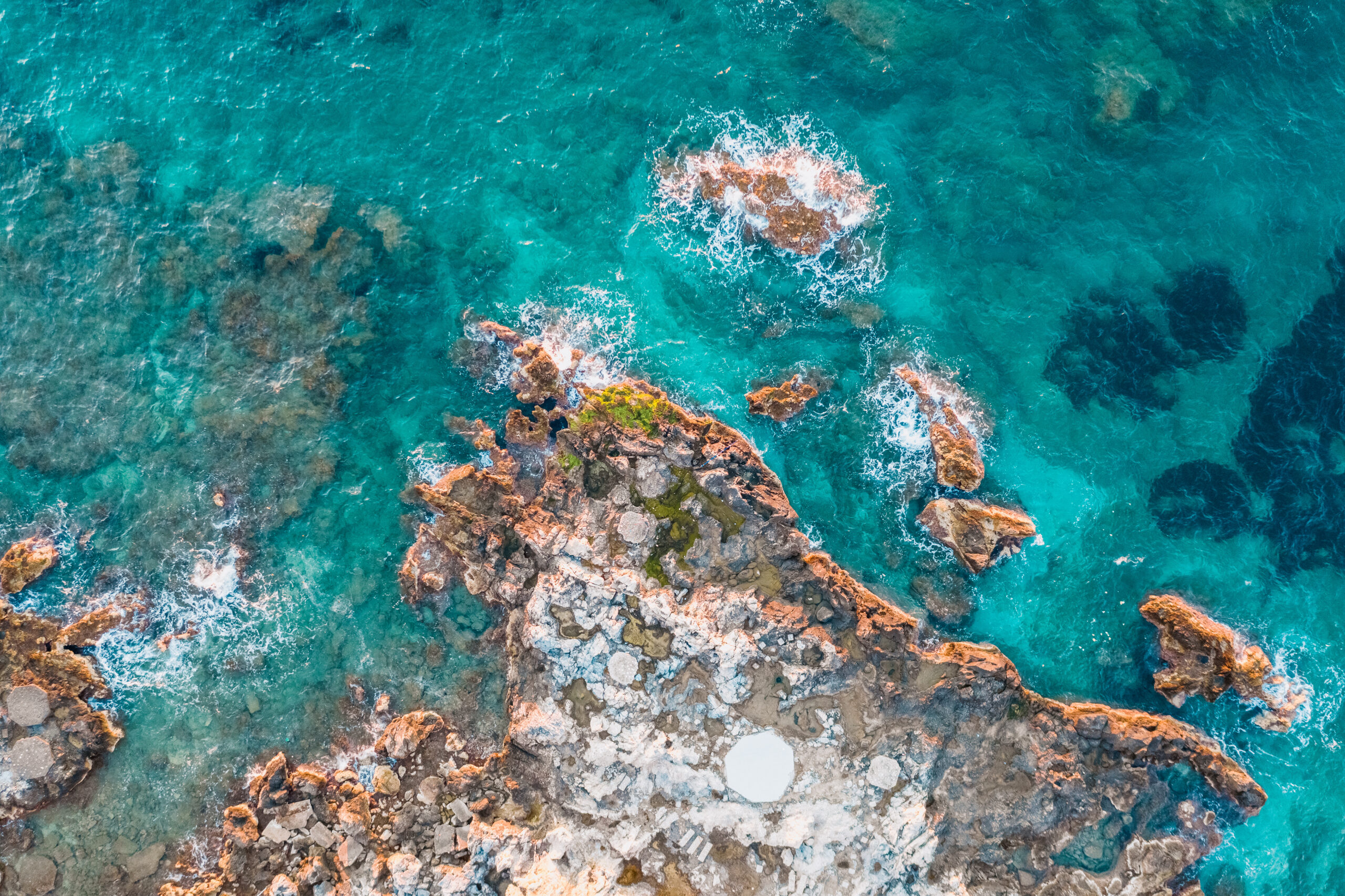 Apulia Mediterranean Sea Emerald Cliff