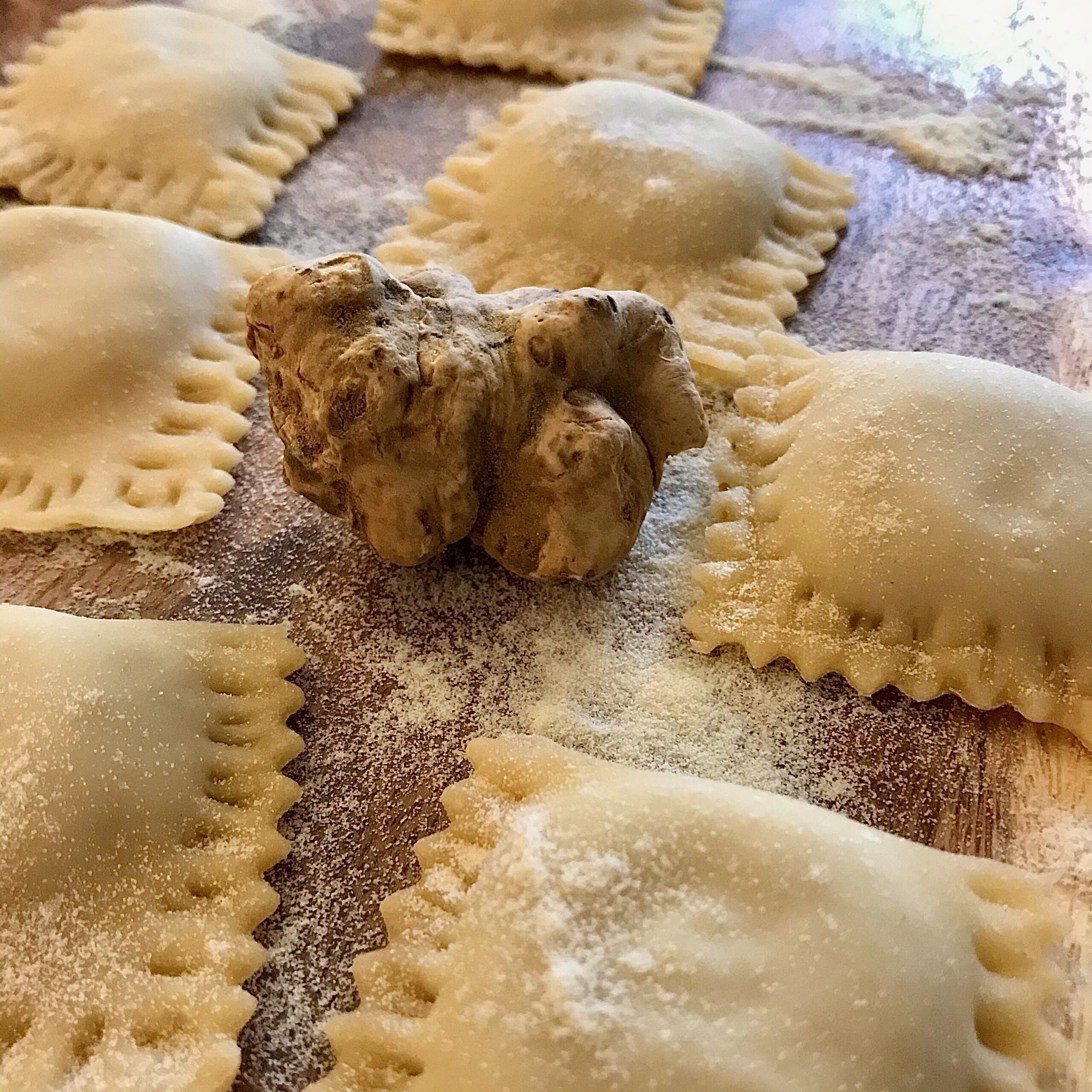 Ravioli Pasta and Truffle Italian Delicacies Turin cuisine