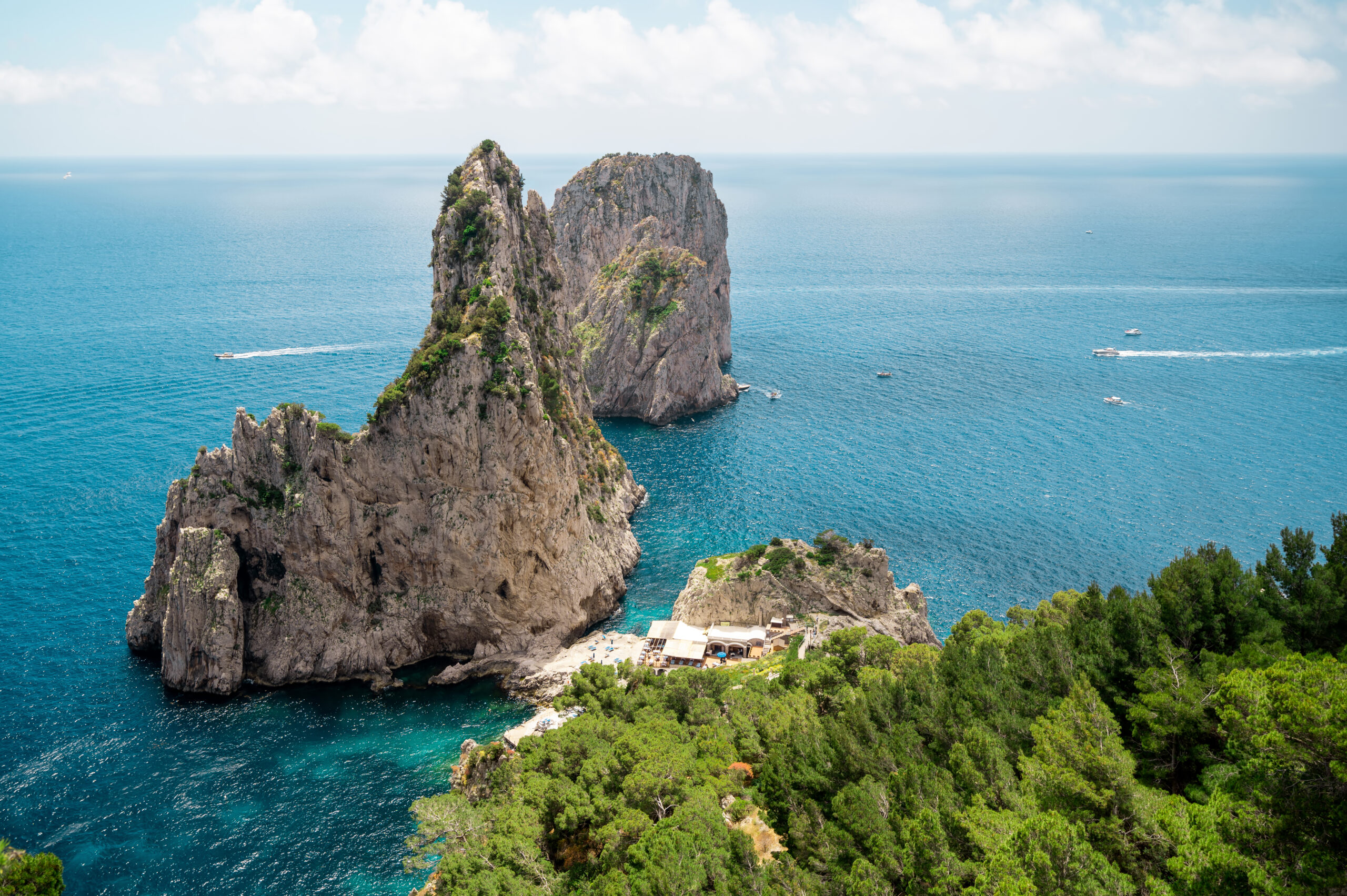 Capri Faraglioni Sea Rocks Panoramic View