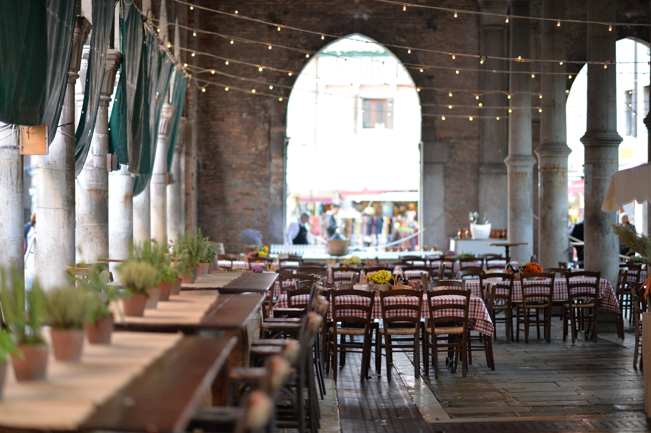 Party in Rialto Fish Market Venice